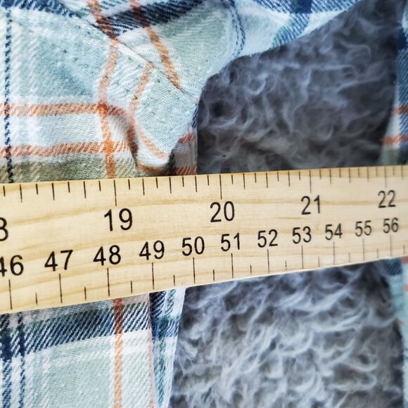 Prana Shirt Womens Small Green Plaid Flannel Organic Cotton Button Up - Picture 7 of 9